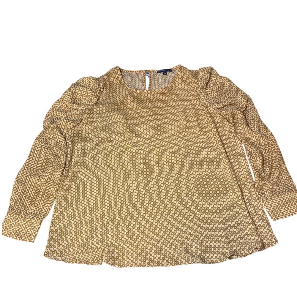 Adrianna Papell Women’s long puffed sleeves size Large